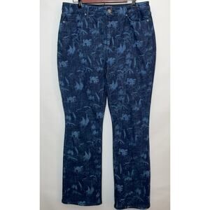 NYDJ Bishop Floral Multi Laser Slim‎ Bootcut Jeans - Size 14 - Fabulous Floral!